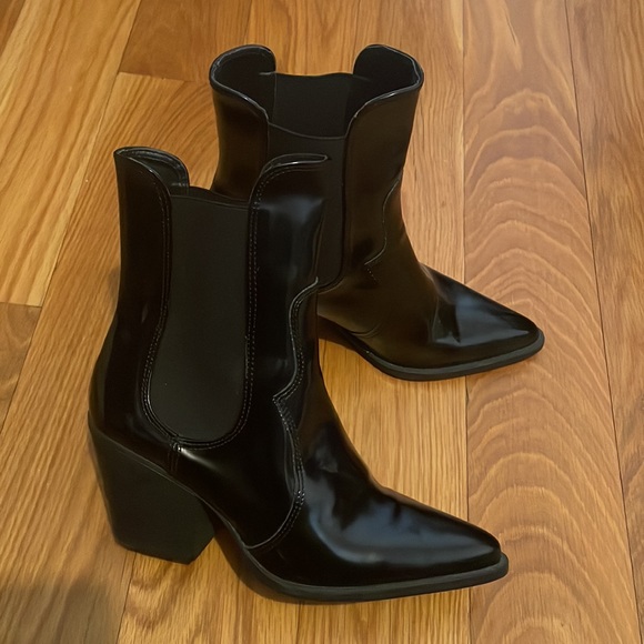 Zara Shoes Zara Cowboy Boots Black 37 Poshmark